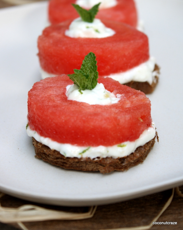 watermelon canapes